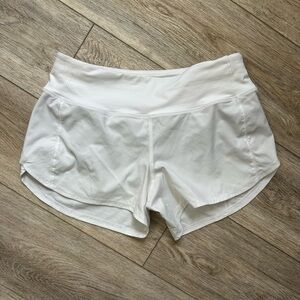 Lululemon Speed Up Shorts White Size 6
